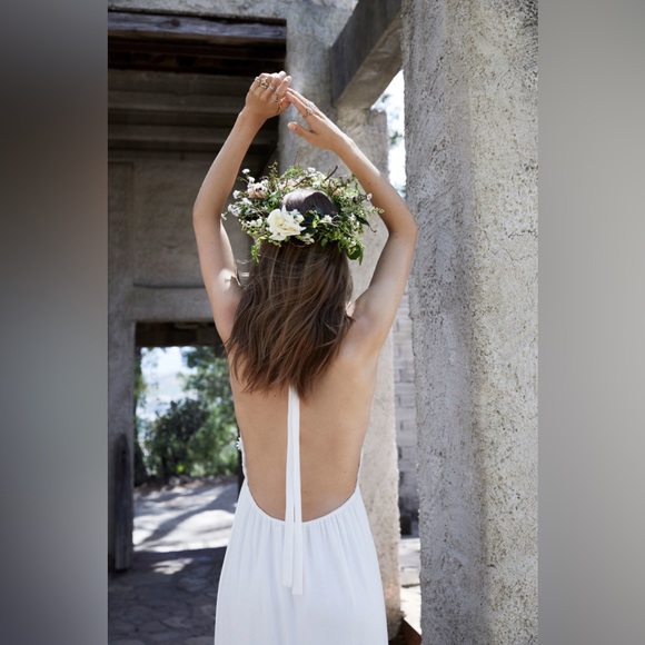 FOR LOVE & LEMONS BOHO MAXI FREE PEOPLE BRIDAL GOWN WEDDING DRESS STONE COLD FOX - Picture 14 of 16